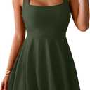 B2prity Women's One Piece Swimdress Swimsuit Tummy Control Swim Dress Modest Full Coverage Bathing Suit with Side Pocket (M)