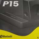 PHEANOO 2.1 Compact Sound Bars for TV with Subwoofer, HDMI ARC/Bluetooth 5.0/Optical/AUX/RCA Connection, Remote Control, Adjustable Bass, Wall Mountable  P15, 140W, 16 inch, Black