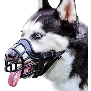 BARKLESS Dog Muzzle, Basket Muzzle Anti Biting Chewing, Sturdy Lightweight Cage Mouth Cover for Small Medium Large Sized Dogs, Allows Panting Drinking, Suitable for Grooming Trimming Training