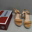 VICKIVICKI Women's Platform Sandals Wedge Ankle Strap Open Toe Sandals (8, Khaki-1#)