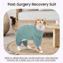 DENTRUN Cat Clothes for Hair Control with Hair Sticky Fabric - Soft Recovery Suit & Breathable Lint-Resistant Cat Sweater for Cats Only, Kitten Onesie Pajamas, XXL, Bean Green
