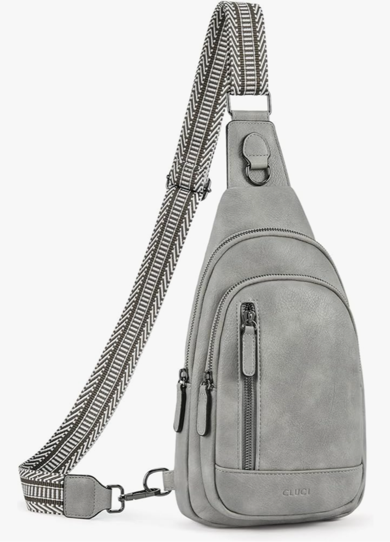 CLUCI Crossbody Bags for Women Men,Leather Sling Bag Cross Body Backpack for Woman Gifts for Women Birthday Unique