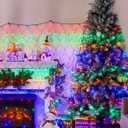 12 x 5FT 360 LED Christmas Net Lights Outdoor for bushes, Waterproof IP65 12 Modes Connectable Extendable Bush Net Christmas Lights Outdoor Mesh Light for Bushes, Tree, Yard, Garden, Multicolor