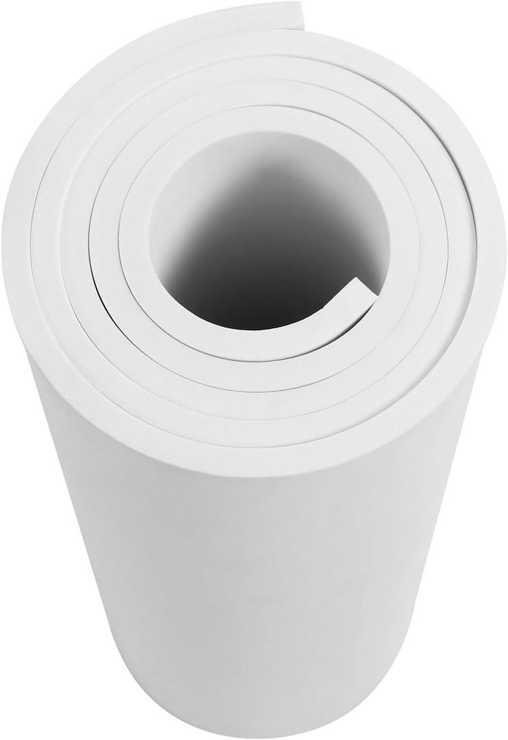 AMZQNART EVA Foam, Cosplay Foam Roll, Size 8mm Thick 3959in (16sqft) Suitable for Large Foam Cosplay Modeling, DIY Projects, Crafts, Ultra High Density 90 kg/m3. White