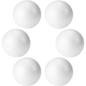 FFchuanhe 6 Pack Craft Foam Balls 4 inch, White Polystyrene Smooth Round Balls, for Arts and Crafts Supplies, School Project, Weddings, Christmas, Home Decoration