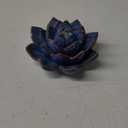 Ceramic Succulent Flowers Table Top with Stable Base, 3D Handmade Tablescape Decorative (Blue)