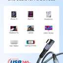 USB C Monitor Display Cable 3.3ft, 240W USB4 / Thunderbolt 4 Cable, 8K@60Hz 4K@144Hz HDR Video, 40Gbps Data & PD 3.1 Charging for MacBook M1/M2, Mac mini, SSD, Dock