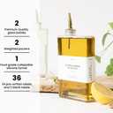 Molimoli Olive Oil Dispenser Bottle for Kitchen, Automatic Pourer, Glass Thin Bottle Dispenser for Kitchen, Olive Oil Cruet, | Set of 2 - Gold