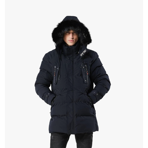 WEEN CHARM Men's Warm Parka Ski Jacket Water Resistant Puffer Jacket Long Winter Coat with Removable Faux Fur Hood. 3XL