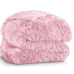 GONAAP Fuzzy Faux Fur Throw Blanket Twin Size Pink Super Soft Cozy Plush Fuzzy Shaggy Blanket for Couch Sofa Bed (Pink, Twin(60"x80"))