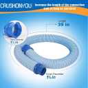 Pool Vacuum Hose, 5 Pack Pool Cleaner Hose Replacement for Inground Pools, 39 Inch Single Length Swimming Pool Vacuum Hose and Drain Hose, Compatible with Zodiac MX6 MX8