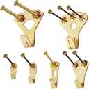 Picture Hangers,Picture Hanging Kit, Heavy Duty Picture Hooks with Nails and Hardware for Wall Mounting Picture Frame, Canvas, Mirror Hanging, Holds 10-100 lbs,Golden (120PCS)