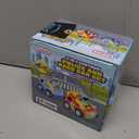 Prextex 1 Pack Cartoon Remote Control Cars for Toddlers - Police Car and Race Car with Steering Wheel Controllers and Lights - Different Frequencies So Both Can Race Together - Toddler Gift 18+ Months