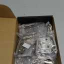 Chibery 1/2" Overlay Cabinet Hinges, 20 Pack Self Closing Flush Mount Hinges with Door Bumper, Variable Decorative Hardware for Bathroom, Furniture, Kitchen Cabinet Doors, Satin Nickel