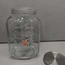 2 Gallon Glass Beverage Dispenser, 18/8 Stainless Steel Spigot and Lid - Glass Drink Dispensers for Parties - Mason Jar Drink Dispensers with Lids - Laundry Detergent Holder
