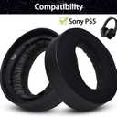 2 x Earpads Replacement for Sony PlayStation 5 Pulse PS5 3D Wireless Headset, Ear Pads Cushions with Noise Isolation Foam (Black (Memory Foam + Cooling Gel))