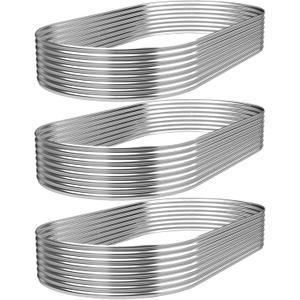 BTDVR 3 PCS 84ft Galvanized Raised Garden Bed Outdoor, Metal Raised Beds for Vegetables, Above Ground Garden Box for Flower, Steel Garden Bed for Gardening