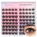 Lash Clusters Manga Eyelash Clusters Spiky Cluster Eyelash Extensions 80Pcs C Curl Individual Lashes Volume Anime Lash Clusters with Thin Band Cosplay Lashes DIY at Home (Cutey)