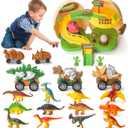 Dinosaur Toys for Kids 3-5, Interactive Set of Dino Toys, Dinosaur Toys for Boys Girls, Dino Egg Amusement Park with Dinosaur Figure Toys Dinosaur Cars, Toddler Toys for Birthday Gifts