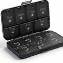 Foldable Weekly Pill Organizer 2 Times A Day, [2026 Version] Large 7 Day Medicine Pill Organizers w/Permanent Etched Labels, Weekly AM PM Pills Box Case Travel for Vitamin Supplements, Fish Oil