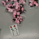 Pink Rose Bouquet Building Set for Girls & Boys - 12 Pack Botanical Collection Gift for Easter Basket Artificial Flowers Botanical Collection Centerpiece Retro Decor