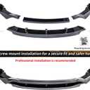 Front Bumper Lip Compatible with 2019-23 BMW X5 G05 M Sport Package | Front Lip Splitter Spoiler Fits M Sport Package Only GT-Style Protector Air Dam Body Kit Exterior Accessories Glossy Black