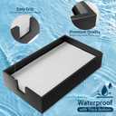 Acrylic Guest Towel Napkin Holder, Black Bathroom Paper Hand Towels Storage Tray, Disposable Paper Towel Holder for Bathroom, Kitchen, Parties, Weddings, and Various Events