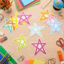 3 x 60 Pcs Pastel Stars Cutouts for Back to School Classroom Wall, 5.91 Inch
