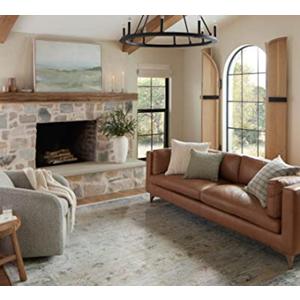 Loloi Magnolia Home by Joanna Gaines Millie Collection MIE01 Blue/Multi 2'7" x 12'0", .25" Pile Height, Runner Rug