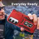 Case for Galaxy S24 Plus/S25 Plus with 360 Spin Stand [Magnetic Ring Stand] [Sliding Camera Cover] Military Grade Lens Protection Case for Samsung S24 Plus/S25 Plus 6.7", Red