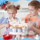 2 x Epakh 40 Pcs Silly Goose Cupcake Toppers Bulk Silly Goose Baby Shower Decorations Birthday White Cake Topper Decorations for Funny Theme Party Supplies Favors (Blue)