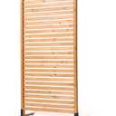 VEVOR Wooden Privacy Screen,36" W x 73" H Outdoor Privacy Screen, Freestanding Wood Privacy Panel with Stand,Outdoor Divider for Balcony Patio Lawn Garden