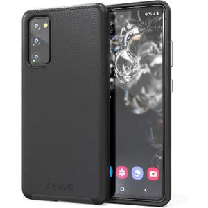 Crave for Samsung Galaxy S20 FE Case, Shockproof Protection Dual Layer Case for Samsung Galaxy S20 FE 5G (6.5 inch) - Black