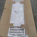 HOMCOM 3 Panel Room Divider, Folding Privacy Screen, 5.6' Room Separator, Wave Fiber Freestanding Partition Wall Divider, White