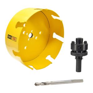MaxTool 3PCs 6-5/16" TCT Hole Saw 160mm Carbide Tip Holesaw Arbored Pilot Bit Cut Asphalt Brick Concrete Gypsum Plastic Tile Wood MDF; CT00Y57R619A