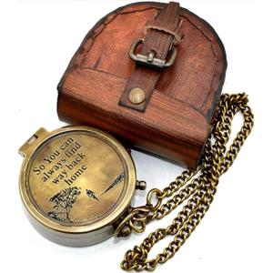 So You Can Always Find Your Way Back Home, Camping Compass Engraved with Gift Compass for Birthday, Anniversary, Graduation Day, Valentines Day, Baptism Gifts, Inspirational Gift