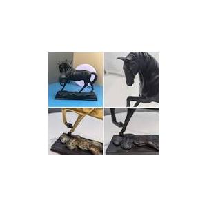 Horse Statue Home Decor Decorative Prancing Horse Sculpture Vintage Traditional Decorative Statue Desktop Home Decoration