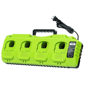 Replace Ryobi 18V Battery Charger,4-Port Fast Multi-Battery Charging Station with Dual USB, Fits Ryobi 12V-18V One+ Batteries P102 P103 P105 P107 P108 P109 P189 P197 PBP002 PBP005