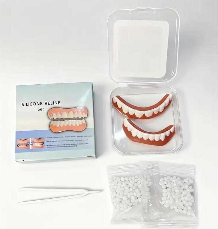 Easy-To-Install Braces Suitable for Seniors - Upper And Lower Teeth, Flexible Fitting for All Tooth Shapes, Including Removal Tools, Enhancing Confidence And Smile, Oral Health, Care, Comfortable Fit, Temporary Teeth Cover Set