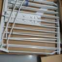 Extra Wide Baby Gate 85.8-104.5 Inch, Pressure Mounted No Drilling, for Stairs & Doorways, Metal White Indoor Safety Gate for Kids and Dogs