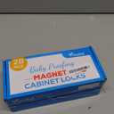 12 Pack Magnetic Cabinet Locks Baby Proofing - Vmaisi Children Proof Cupboard Drawers Latches - Adhesive Easy Installation