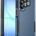 Ezanmull for Samsung Galaxy A17 5G Phone Case, [Military Grade Drop Protection] [Glass Screen Protector + Camera Lens Protector] Non-Slip Shockproof Case (Blue)