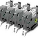 Pristar 4 Pack Tz Tape 18mm 0.7 Inch Laminated Clear TZe-141 TZ-141 Compatible for Brother P Touch TZe Tape for PTD400 PTD600 PTD1880 PT1890W Label Maker 18 mm Label Tape, 3/4 Inch x 26.2 ft