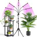 Grow Lights for Indoor Plants Full Spectrum with Stand and Timer, 5 Heads LED Plant Lights for Indoor Growing, Standing Floor House Plant Lamp for Seed Starting, (Red+Blue+White)