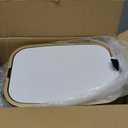 CEROELDA Small Bathroom Trash Can with Lid Soft Close-5L/1.3 Gal Stainless Steel Garbage Can-Step Pedal Wastebasket Slim Trash Bin for Office, Bedroom, Toilet, Live Room-White