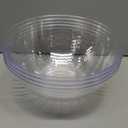 BESTVIP 4 Pack 150 Ounce Clear Plastic Serving Bowls, Disposable 11.6" Party Bowls for Chips/Salad/Candy/Snacks, Stackable Buffet Containers for Christmas, Holiday, Weddings, Showers/Events, Reusable