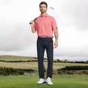 M MAELREG Golf Shirts for Men Dry Fit Short Sleeve Casual Performance Moisture Wicking Heather Pique Collared Polo Shirts (L)