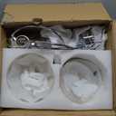 Milk Glass Chandelier Farmhouse Rustic Semi Flush Mount Ceiling Lamp Frosted White Globe Pendant Light Mid Century Modern Wood Grain Chandelier Sputnik Ceiling Light (3- Light- Chrome)