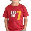 ArtJaroz Birthday Boy Shirt Toddler Boys 7th Birthday Shirts Gifts 7 Year Old Dinosaur Short Sleeve Cotton T-Shirt 7T