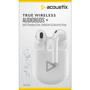 Acoustix True Wireless Audiobuds w/Charging Case - White